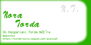 nora torda business card